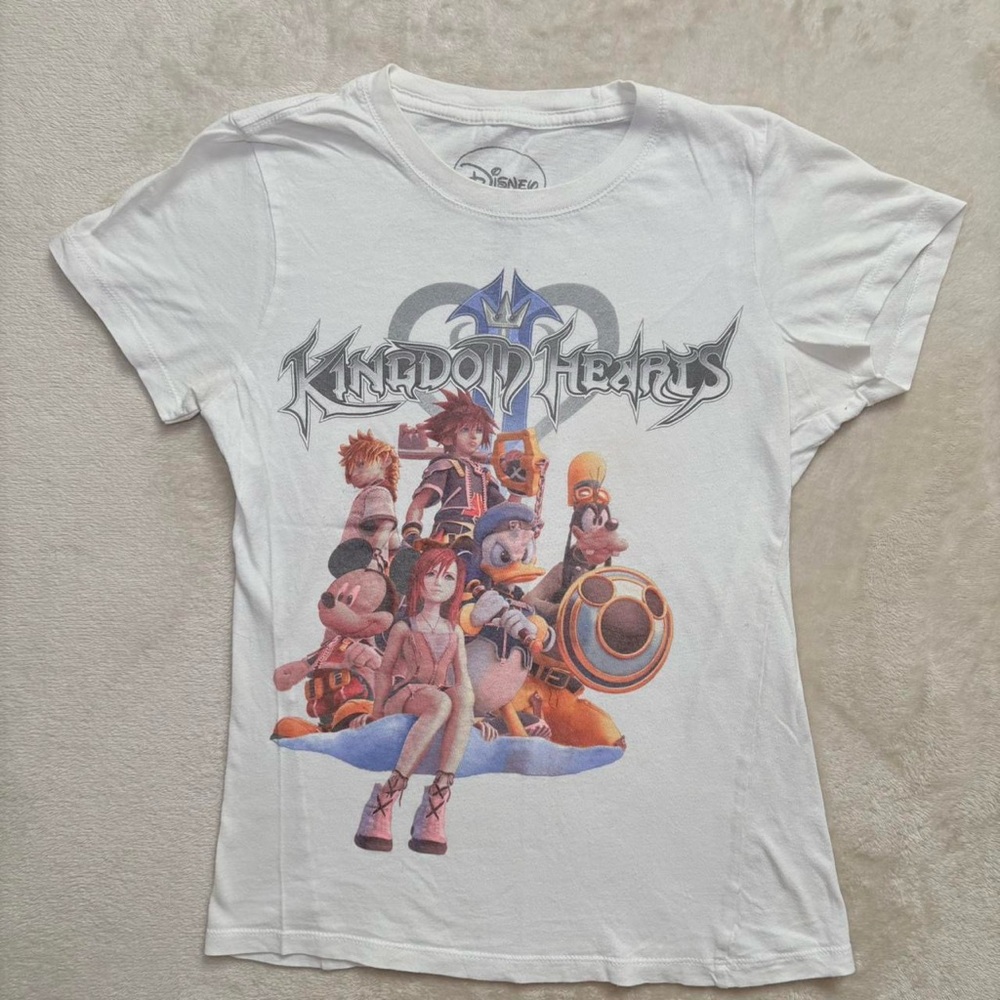 Vintage Y2K Disney Kingdom Hearts White T-Shirt
